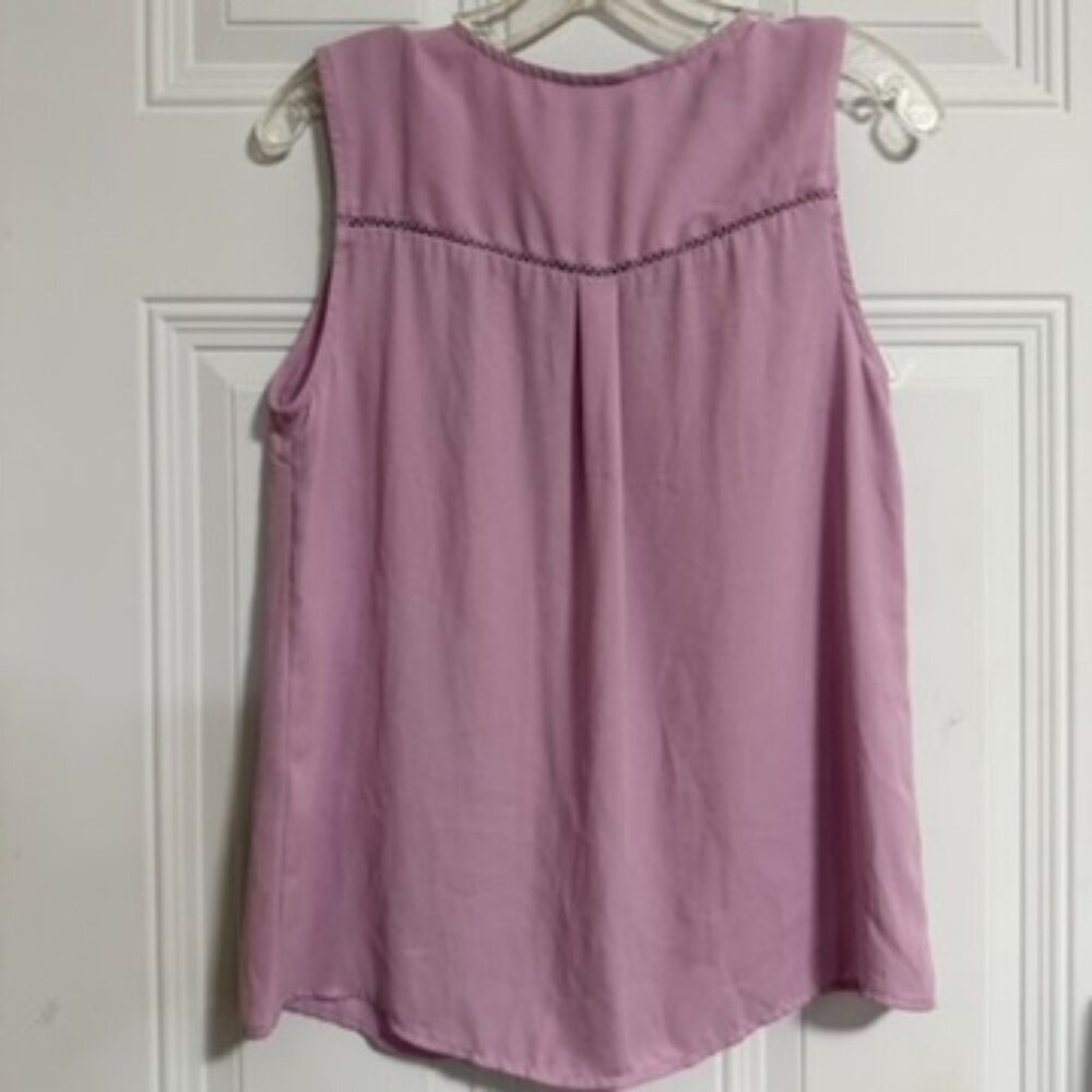 Banana Republic Sleeveless Blouse Top SZ Small Office Career Pleated - Picture 2 of 7